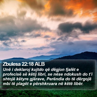 Zbulesa 22:18 ALB Bible Verse Image