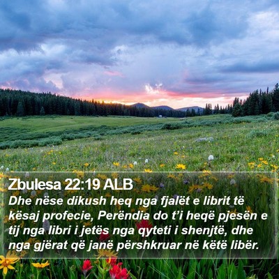 Zbulesa 22:19 ALB Bible Verse Image