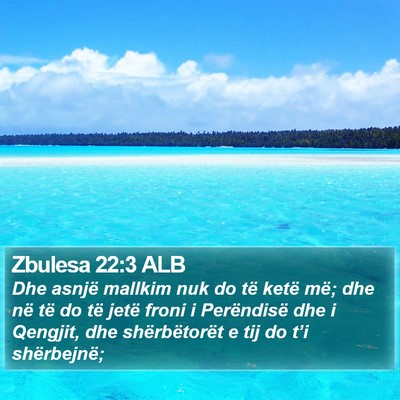 Zbulesa 22:3 ALB Bible Verse Image