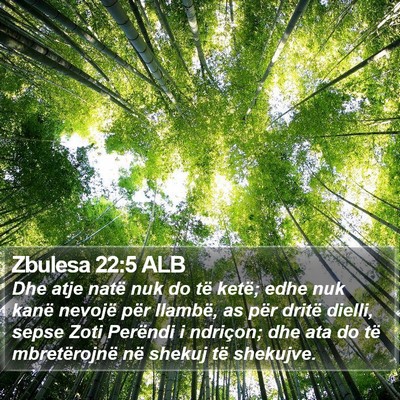 Zbulesa 22:5 ALB Bible Verse Image