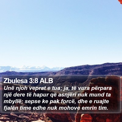 Zbulesa 3:8 ALB Bible Verse Image