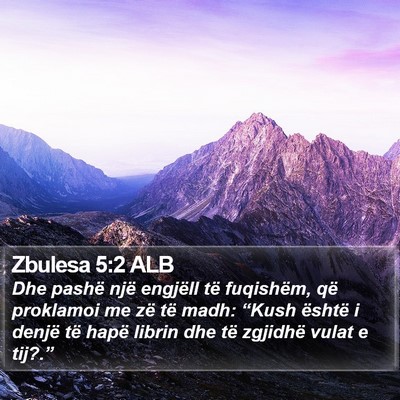 Zbulesa 5:2 ALB Bible Verse Image