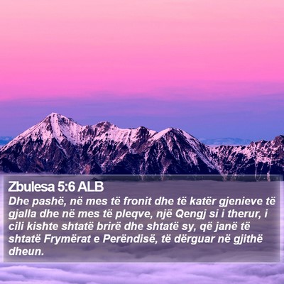 Zbulesa 5:6 ALB Bible Verse Image