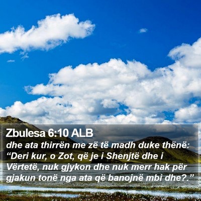 Zbulesa 6:10 ALB Bible Verse Image
