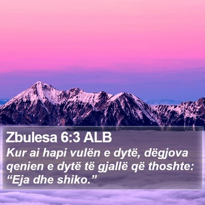 Zbulesa 6:3 ALB Bible Verse Image