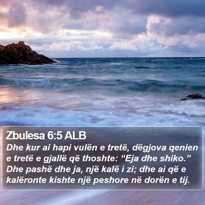 Zbulesa 6:5 ALB Bible Verse Image