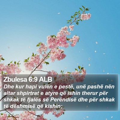 Zbulesa 6:9 ALB Bible Verse Image