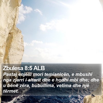 Zbulesa 8:5 ALB Bible Verse Image