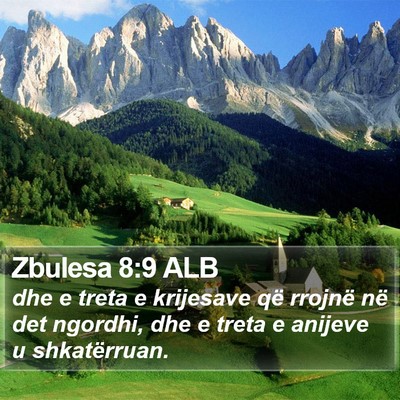 Zbulesa 8:9 ALB Bible Verse Image