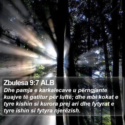 Zbulesa 9:7 ALB Bible Verse Image