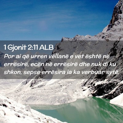 Picture 02 - 1 Gjonit 2:11 ALB - Por ai që urren vëllanë e vet është në - Bible Verse Picture