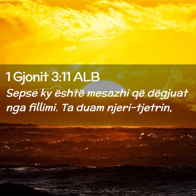 Picture 02 - 1 Gjonit 3:11 ALB - Sepse ky është mesazhi që dëgjuat nga - Bible Verse Picture