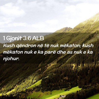 Picture 02 - 1 Gjonit 3:6 ALB - Kush qëndron në të nuk mëkaton; kush mëkaton - Bible Verse Picture