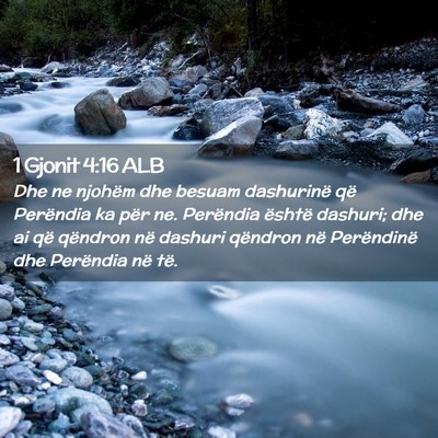 Picture 02 - 1 Gjonit 4:16 ALB - Dhe ne njohëm dhe besuam dashurinë që - Bible Verse Picture