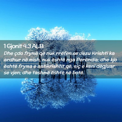Picture 02 - 1 Gjonit 4:3 ALB - Dhe çdo frymë që nuk rrëfen se Jezu Krishti - Bible Verse Picture