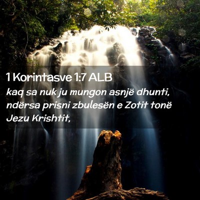 Picture 02 - 1 Korintasve 1:7 ALB - kaq sa nuk ju mungon asnjë dhunti, ndërsa - Bible Verse Picture