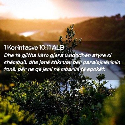 Picture 02 - 1 Korintasve 10:11 ALB - Dhe të gjitha këto gjëra u ndodhën atyre si - Bible Verse Picture