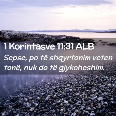 Picture 02 - 1 Korintasve 11:31 ALB - Sepse, po të shqyrtonim veten tonë, nuk do të - Bible Verse Picture