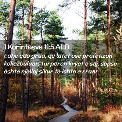 Picture 02 - 1 Korintasve 11:5 ALB - Edhe çdo grua, që lutet ose profetizon - Bible Verse Picture