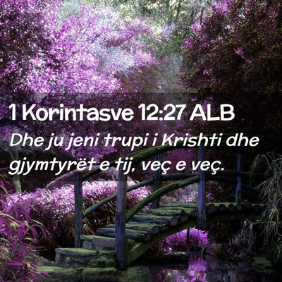 Picture 02 - 1 Korintasve 12:27 ALB - Dhe ju jeni trupi i Krishti dhe gjymtyrët e tij, - Bible Verse Picture