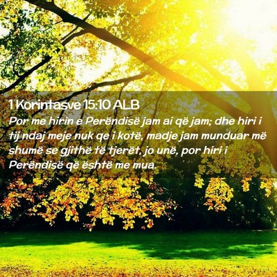 Picture 02 - 1 Korintasve 15:10 ALB - Por me hirin e Perëndisë jam ai që jam; dhe - Bible Verse Picture