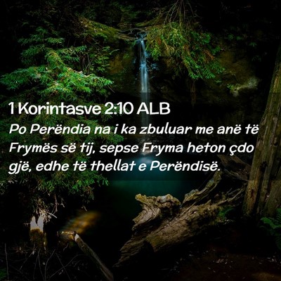 Picture 02 - 1 Korintasve 2:10 ALB - Po Perëndia na i ka zbuluar me anë të Frymës - Bible Verse Picture