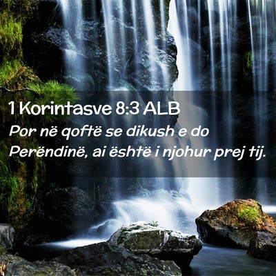 Picture 02 - 1 Korintasve 8:3 ALB - Por në qoftë se dikush e do Perëndinë, ai - Bible Verse Picture