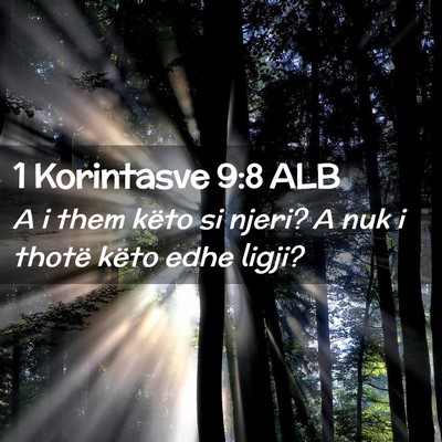 Picture 02 - 1 Korintasve 9:8 ALB - A i them këto si njeri? A nuk i thotë këto - Bible Verse Picture