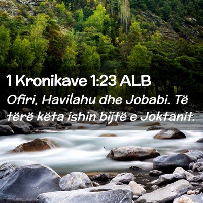 Picture 02 - 1 Kronikave 1:23 ALB - Ofiri, Havilahu dhe Jobabi. Të tërë këta - Bible Verse Picture