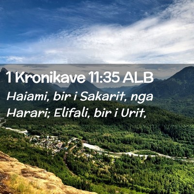 Picture 02 - 1 Kronikave 11:35 ALB - Haiami, bir i Sakarit, nga Harari; Elifali, bir i - Bible Verse Picture