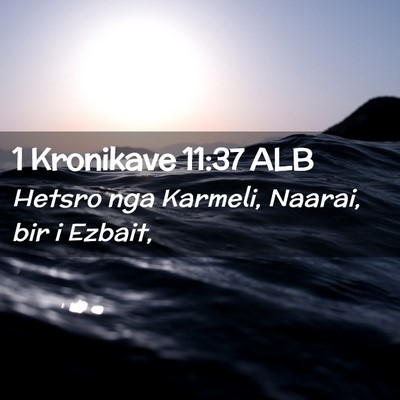 Picture 02 - 1 Kronikave 11:37 ALB - Hetsro nga Karmeli, Naarai, bir i - Bible Verse Picture