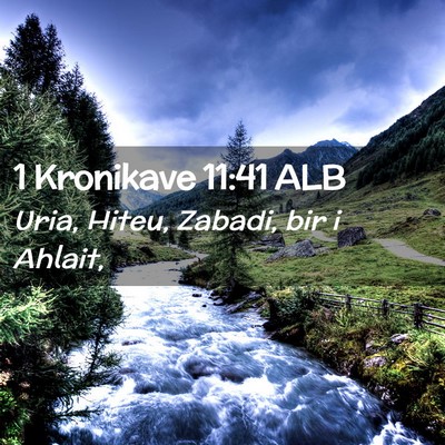 Picture 02 - 1 Kronikave 11:41 ALB - Uria, Hiteu, Zabadi, bir i - Bible Verse Picture