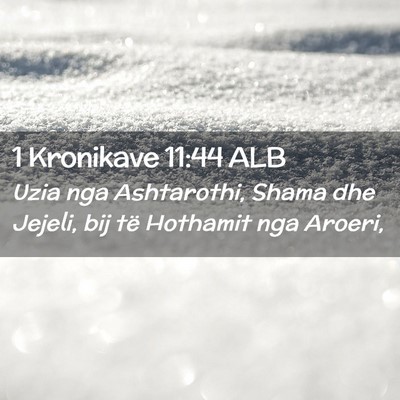 Picture 02 - 1 Kronikave 11:44 ALB - Uzia nga Ashtarothi, Shama dhe Jejeli, bij të - Bible Verse Picture