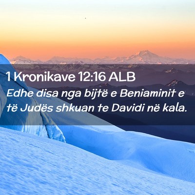 Picture 02 - 1 Kronikave 12:16 ALB - Edhe disa nga bijtë e Beniaminit e të Judës - Bible Verse Picture
