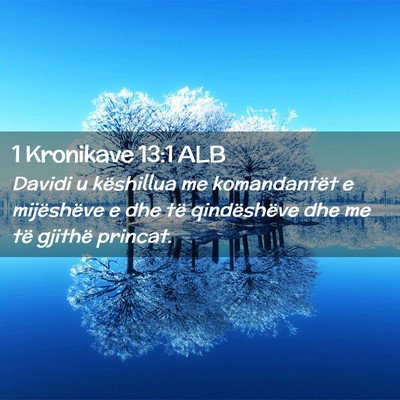Picture 02 - 1 Kronikave 13:1 ALB - Davidi u këshillua me komandantët e mijëshëve - Bible Verse Picture