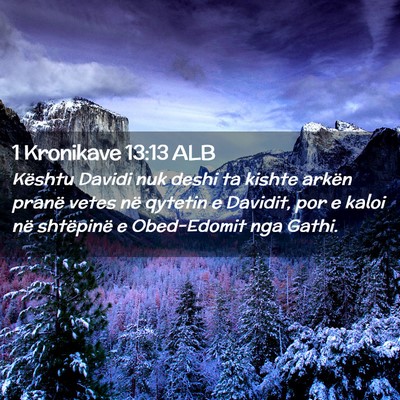 Picture 02 - 1 Kronikave 13:13 ALB - Kështu Davidi nuk deshi ta kishte arkën pranë - Bible Verse Picture