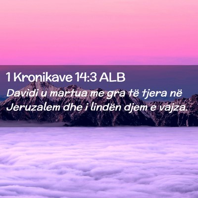 Picture 02 - 1 Kronikave 14:3 ALB - Davidi u martua me gra të tjera në Jeruzalem - Bible Verse Picture
