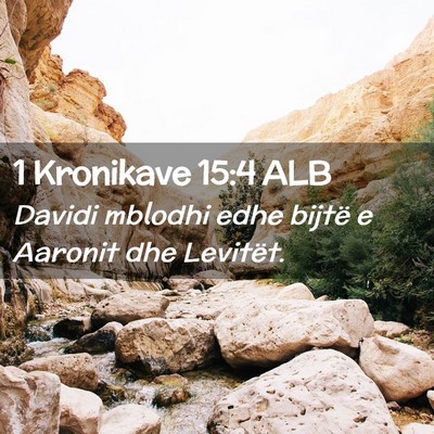 Picture 02 - 1 Kronikave 15:4 ALB - Davidi mblodhi edhe bijtë e Aaronit dhe - Bible Verse Picture
