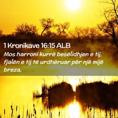 Picture 02 - 1 Kronikave 16:15 ALB - Mos harroni kurrë besëlidhjen e tij, fjalën e - Bible Verse Picture