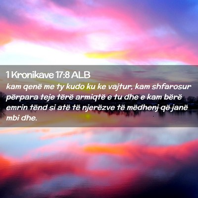 Picture 02 - 1 Kronikave 17:8 ALB - kam qenë me ty kudo ku ke vajtur, kam shfarosur - Bible Verse Picture