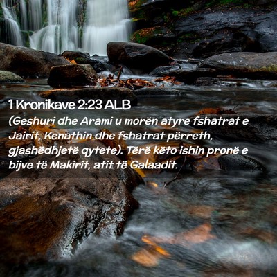 Picture 02 - 1 Kronikave 2:23 ALB - (Geshuri dhe Arami u morën atyre fshatrat e - Bible Verse Picture