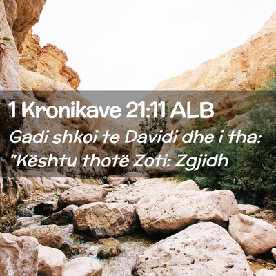 Picture 02 - 1 Kronikave 21:11 ALB - Gadi shkoi te Davidi dhe i tha: 