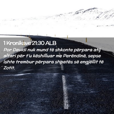 Picture 02 - 1 Kronikave 21:30 ALB - Por Davidi nuk mund të shkonte përpara atij - Bible Verse Picture