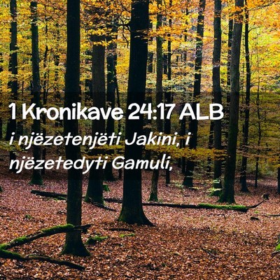 Picture 02 - 1 Kronikave 24:17 ALB - i njëzetenjëti Jakini, i njëzetedyti - Bible Verse Picture