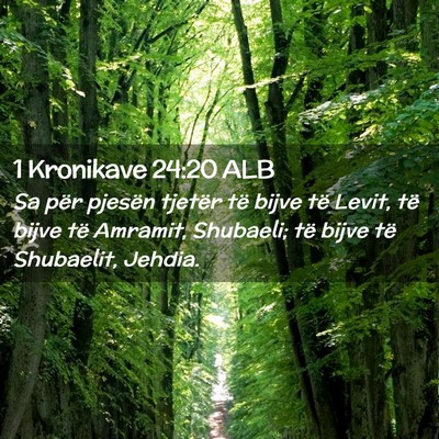 Picture 02 - 1 Kronikave 24:20 ALB - Sa për pjesën tjetër të bijve të Levit, të - Bible Verse Picture
