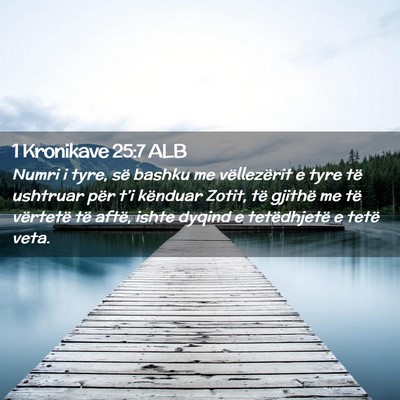 Picture 02 - 1 Kronikave 25:7 ALB - Numri i tyre, së bashku me vëllezërit e tyre - Bible Verse Picture
