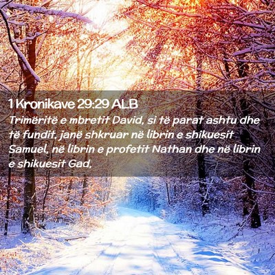 Picture 02 - 1 Kronikave 29:29 ALB - Trimëritë e mbretit David, si të parat ashtu - Bible Verse Picture