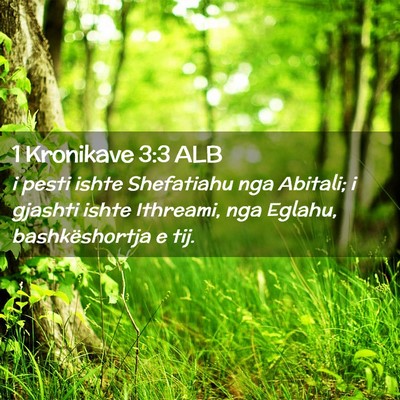 Picture 02 - 1 Kronikave 3:3 ALB - i pesti ishte Shefatiahu nga Abitali; i gjashti - Bible Verse Picture