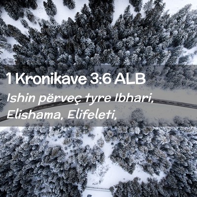 Picture 02 - 1 Kronikave 3:6 ALB - Ishin përveç tyre Ibhari, Elishama, - Bible Verse Picture