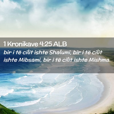 Picture 02 - 1 Kronikave 4:25 ALB - bir i të cilit ishte Shalumi, bir i të cilit - Bible Verse Picture
